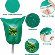 Plant Frost Protection Covers With Viewing Window Reusable Drawstring Tree Cover Winter Tree Blanket With Zipper For Plants Frost Protection Cloths Garden Outdoor Yard - Protective Cover - View 10