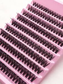 200/400 Clusters Eyelash Extensions, 8mm–16mm D Curl, Voluminous Single Lash Extensions, Makeup Tool, Create Natural Or Dramatic Makeup Looks, DIY Home False Eyelashes, Ideal Gift For Christmas, Back To School And Halloween - C - View 6