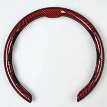 1 bọc vô lăng chống trượt vân sợi carbon giả, phong cách tối giản, bóng cao, phản quang cao, có vạch căn giữa, lắp dễ dàng, không vòng trong, cho ô tô/xe bán tải/SUV/MPV/xe van, vô lăng chữ D/hình O/tròn - Họa tiết giả sợi carbon - Xem 14