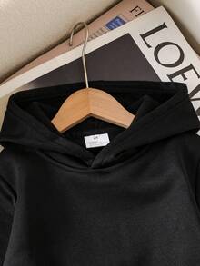 Young Girls Halloween Pumpkin Print Hooded Sweatshirt Autumn/Winter Top - Black - View 4