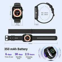 Blackview 中性智能手錶，附 LED 閃光燈運動手錶，藍牙通話，IP68 防水，適用手機/Android，健身手錶，含心率監測、睡眠追蹤、計步器、卡路里計算、血壓監測，送給男士或女士的禮物 - 查看 8