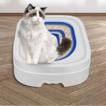 1PC Step-By-Step Cat Toilet Trainer, Double-Layer Detachable Reusable Kitty Potty Training System, Odor Control Easy Clean Cat Litter Box Alternative For Home Apartment Small Space - Multicolor - View 7