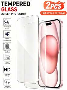2片裝超耐用全螢幕HD鋼化玻璃螢幕保護貼，相容於17/17Pro/17Air/17e/17Pro Max、16/16Pro/16Plus/16Pro Max、15/15Plus/15Pro/15Pro Max、14/14Plus/14Pro/14Pro Max、13 Mini/13/13Pro/13Pro Max、12 Mini/12/12Pro/12Pro Max、11/11Pro/11Pro Max，防刮、防摔、防指紋，9H硬度，易於安裝 - 黑色 - 查看 43