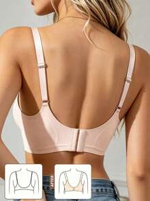 3pcs Seamless Wireless Lift Bra, Removable Soft Cups, Lightweight Unpadded Lingerie - Multicolor - View 2