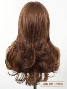 22-Inch Medium Long Curly Wig Long Wavy Brown Wigs Natural Heat Resistant Synthetic Wig For Women Suitable For Daily Use, Gatherings, And Commuting Suitable For Wearing On Halloween, Christmas And Thanksgiving Day - Multicolor - View 6