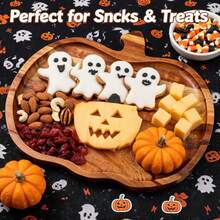1pc Pumpkin Shaped Wooden Tray, Halloween Harvest Festival Table Decor, Kitchen Dining Room Bedroom Multi-Functional Serving Plate, Kitchen Accessory, Ideal Gift For Wedding Camping Outdoor Party - View 13
