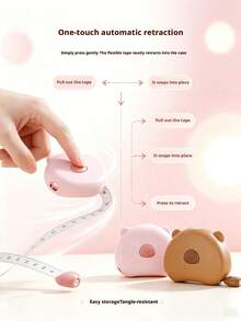 1/2PCS White, Pink, And Brown Soft Tape Measure For Body Measurements, Specifically Designed For Automatic Measurement Of Waist, Leg, Arm, And Chest Circumferences, A Three-Dimensional Measuring Tape - One Size Fits All - View 5