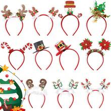 1/5 Piece Classic Christmas Headband - Holiday Party Accessory With Santa, Reindeer, Christmas Tree Design - Durable Plastic Construction, Non-Electric, Feather-Free Seasonal Headband - Headband - View 5