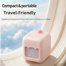 1 Pack Portable Travel Makeup Remover Case, 2-In-1 Wash & Remove Makeup Set, Multi-Functional Mini Storage Box, Pocket Size For Travel & Business Trips - View 4