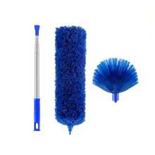 Roof Ceiling Dusting Tool With Extension Pole, SpiderWeb Duster, Spider Web Cleaning Brush And CeilingFan Duster Set, 15-100 Inch Stainless Steel TelescopicPole, Washable - Multi-color - View 12