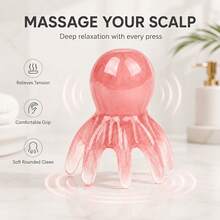 2pcs Octopus Head Scalp Massage Shampoo Brush, Resin Octopus Comb For Head Massage, Gua Sha Acupuncture SPA Function Design, Suitable For Daily Scalp Care, Relaxation Massage And Health Maintenance - Multicolor - View 6