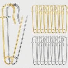 10pcs Thick Metal Safety Pins, Anti-Exposure Brooch, Clothing Waistband Adjustment Pins - Multicolor - View 1