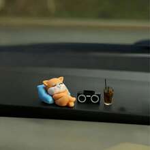 1/3pcs Cute Sleeping Animal Car Decor, Creative Resin Crafts, Adorable Panda, Rabbit, Pig Animal Shapes, Healing Style Decor, Fun Stress Relief Car Accessories, Suitable For Car Dashboard, Window, Rearview Mirror, Desk, Indoor Home Decor, Back To School, Holiday Gifts - Sleeping Animal - View 16