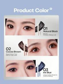 MISTINE Maskara 3-in-1 Memanjangkan, Tahan Air, Tahan Lama 24 Jam, Melengkungkan, Tidak Luntur, Tidak Menggumpal, 4.5g, Hitam/Cokelat/Biru - View 9