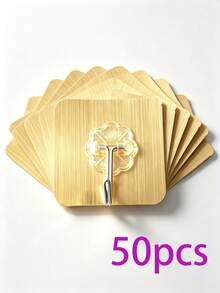 Stylish Wall Hooks, Easy To Stick On, No Drilling Required. They Are Securely Installed And Suitable For Use In Kitchens And Bathrooms, Offering Multiple Uses Such As Serving As Practical Hangers And Multi-Functional Hooks. - Gold - View 14