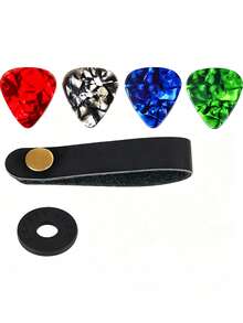 Guitar Strap - Acoustic And Electric Guitar Strap, Bass Guitar Strap With 3 Guitar Pick Holder Ends - Multicolor - View 12