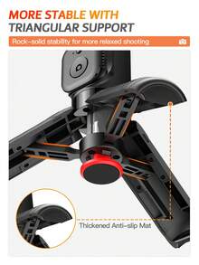 TOKQI Mini Selfie Stick With Auto Open Tripod,Wireless Bluetooth Wireless Remote Control, Detachable 360° Rotation Phone Holder,Extended Ground Stand Suitable For Smartphones Vlogging,Vacation,Travel,Holiday,Family Party,Recording,Shooting - TT22 - View 7