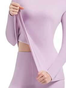 4pcs/Set Women's Warm Thermal Underwear Set, Crew Neck Top + Pants, Winter Base Layer Innerwear - Multicolor - View 7