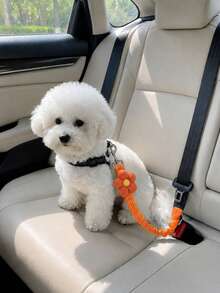 1pc Adjustable Pet Car Restraint Leash With Metal Clip Headrest Strap, Suitable For Dogs, Cats And Small Pets Travel Leash, Back Seat Travel, Walking, Training, Camping And Holiday Trips Car Accessory, Christmas Gift For Pet Owners - Multicolor - View 14