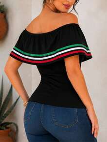 Women Knit Tops - Black - View 2