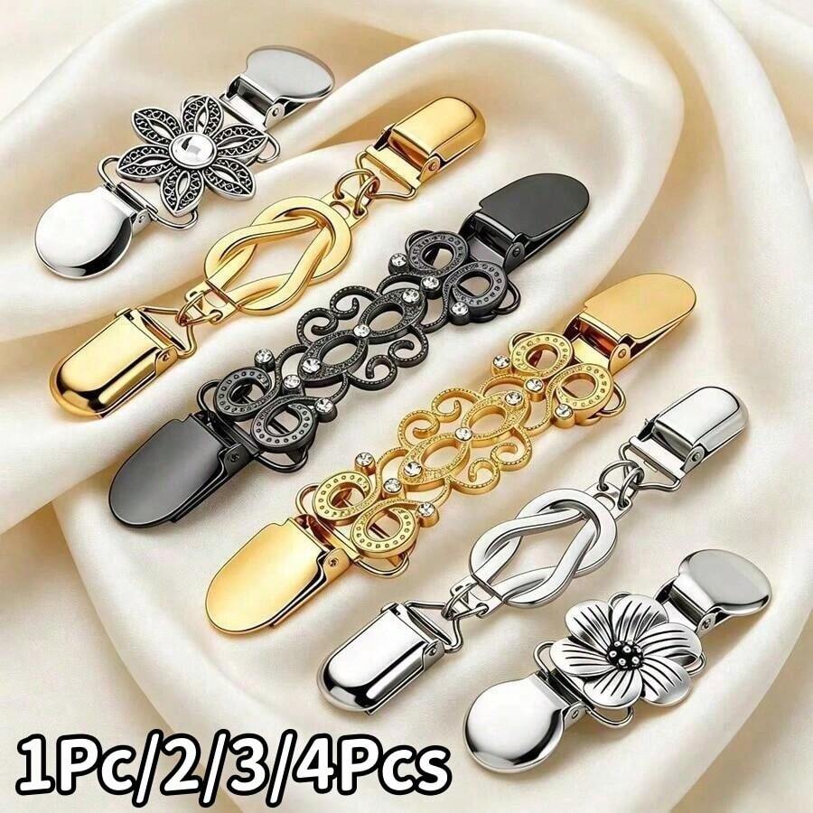 1Pc/2/3/4Pcs Waist Tightening Sweater Clips, With Buckle, Women's Multi-Purpose Shawl And Cardigan Clips