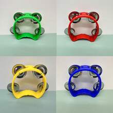 1/4pcs Creative Multi-Color Four-Ring Bell Set, Daily Party Holiday Stage Accompaniment Shake Bell Musical Instrument, Atmosphere Instrument Tambourine - Multicolor - View 11