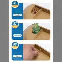 Reptile Tortoise Bath Basin With Dual Slope Ramp, 2 In 1 Turtle Soaking Pool Feeding Dish, Non-Slip Climbing Platform For Terrapin Lizard Gecko Habitat Decor - Style A - View 5