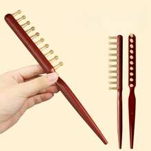 1pc Long Handle Massage Comb, Single Row Wide Tooth Comb, Used For Beauty Styling And Makeup, Can Massage Scalp To Promote Blood Circulation, Keep Scalp Comfortable And Healthy - View 4