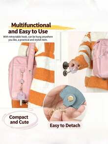 Women's Retractable Keychain, Smart Car Key Fob, Bag Charm; Convenient To Carry, Perfect For Car Keys, An Excellent "Back To School" Gift. - Multicolor - View 2