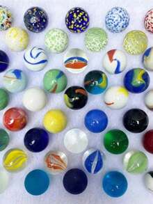 20pcs/60pcs Colorful Glass Marbles, Rolling Ball Game Marbles, Independent Game Toys And Stress Relief Toys, Fish Tank Vase Decoration (Random Color Style) - Multicolor - View 4