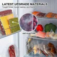 100/500pcs Transparent Textured PE-Nylon Vacuum Seal Bags, Airtight Food Storage Bags, Suitable For Home And Commercial Use, Can Be Used For Meat, Seafood, Grains, Nuts, Fruits - Clear - View 4