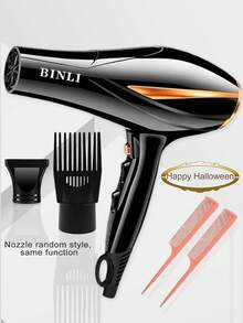 1 Set Nylon Shockproof Hair Dryer With Diffuser & Concentrator Nozzle, High Power Dual Hot & Cold Air Switch, Strong Airflow, Random Style - Multicolor - View 11