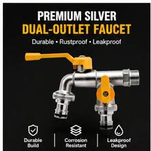 Two‑Way Outdoor Water Spigot, Dual‑Outlet Garden Faucet Tap, Independent Control Water Valve, Multi‑Purpose Water Splitter For Backyard Balcony Hose Connection - Multicolor - View 11