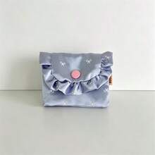 Ruffle Flap Coin Purse, Polka Dot Bow Card Holder, Travel Portable Earphone & Lipstick Storage Bag - Multicolor - View 4