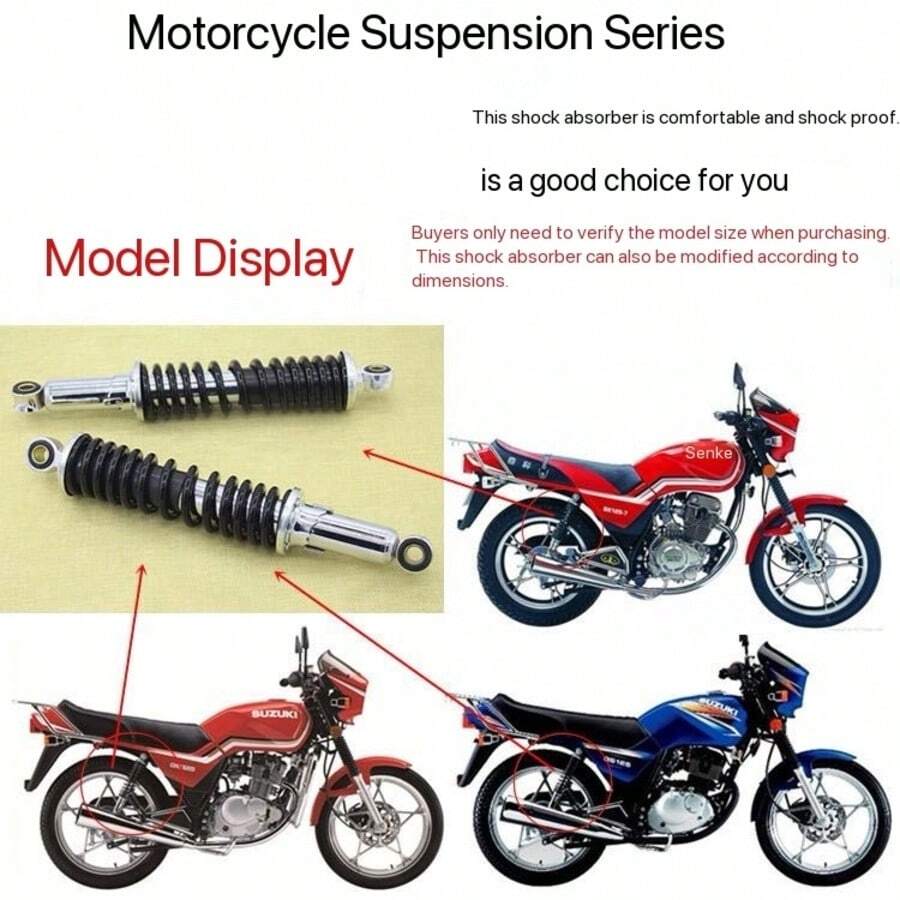 Knight Motorcycle Rear Shock Absorber GS125 Rear Shock Absorber Thickened Spring Suitable For Motorcycle GS125 JH70 GN Prince WY125 Shock Absorber DY100 TBT110 Cabbage Rear Shock Absorber - Multiple Styles - View 1