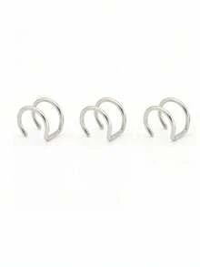1 buah/3 buah Klip Anting Palsu Tanpa Tindik Perhiasan 10mm Cocok Untuk Cincin Bibir Palsu, Stud Bibir, Manset Bibir Gaya Baru Tanpa Tindik - MultiWarna - View 21