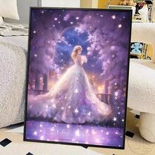 1 قطعة مجموعة رسم الماس 5D DIY بنمط الأميرة - فن الفسيفساء بالحفر الكامل الدائري، ديكور جدار المنزل، بدون إطار - بدون إطار - مشاهدة 4
