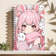 1pc Japanese Anime Spiral Notebook Travel Journal, Anime Rabbit Girl Spiral Notebook - Cute Pink Rabbit And Rabbit Ear Design, Japanese Theme And Design Daily Journal, Classroom Notes, Office Memo, Portable Writing Notebook, Suitable For Professionals, Students And Office Use - Perfect Gift Choice, Artistic Cover Design, Learning Formula Recording, Subject Study Record Book - One Book (50 Pages, 100 Pages) - View 10