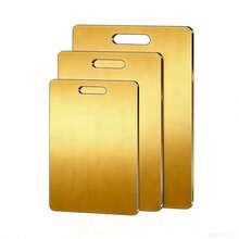 3pcs Titanium Cutting Board, Titanium Kitchen Cutting Board, 304 Stainless Steel Cutting Board, Suitable For Meat, Fruits And Vegetables - Multicolor - View 1