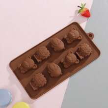3 Types Of Cute Little Bear, Hippo And Lion Silicone Molds. Each Type Comes With 8/12 Animal-Shaped Designs. Easy To Make Chocolate Candies, Cakes And Jelly. Non-Sticky, Easy To Clean And Reusable Baking Tools. - Multicolor - View 13