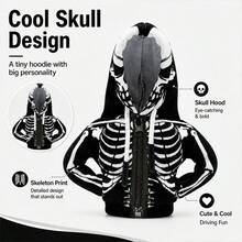 Black & White Skull Hoodie Gear Shift Cover, Halloween Theme Car Gear Knob Protector, Universal Fit For Most Car Models, Quirky Personalized Interior Decor Protector - Skull Shifter Decoration Sleeve - View 8