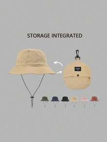 Foldable Bucket Hat, Wide Brim Sun Protection Hat, Portable Outdoor Bucket Hat, Suitable For Travel, Hiking, Beach - Multicolor - View 7