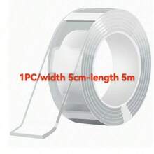 1PCHeavy-Duty Waterproof Double-Sided Nano Tape, Double-Sided Glue-Super Sticky, Reusable And Multi-Purpose-Very Suitable For Christmas Decoration And DIY, Essential For Daily Home Use - Transparent - View 16