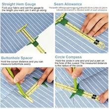 1pc Double-Sided Scale Sliding Sewing Ruler, Suitable For Fabric Sewing, Tailoring Measurement, DIY Handicrafts, Quilting, Made Of Durable Plastic, Precise Cutting And Manual Measurement Tool, Tailoring Tool - 5-in-1 Sewing Ruler - View 5
