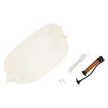 White Inflatable Ribbed Boat Fenders, Measuring 68 * 21 Centimeters, Designed For  Vessel Docking. These Pneumatic Boat Bumpers Feature Vertical Ribbed Surface Structure To Boost Shock Absorption And Anti-Slip Performance - Default - View 5