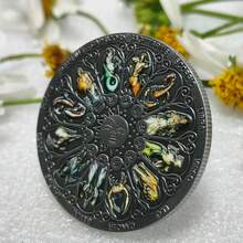 12pcs Zodiac Coin Collection - Goddess Of Fortune Protector Coins - Iron Material - Coins - 4cm/1.57 Inch Birthday Gift Medals Collectibles, Top Choice For Collectors - Multicolor - View 16