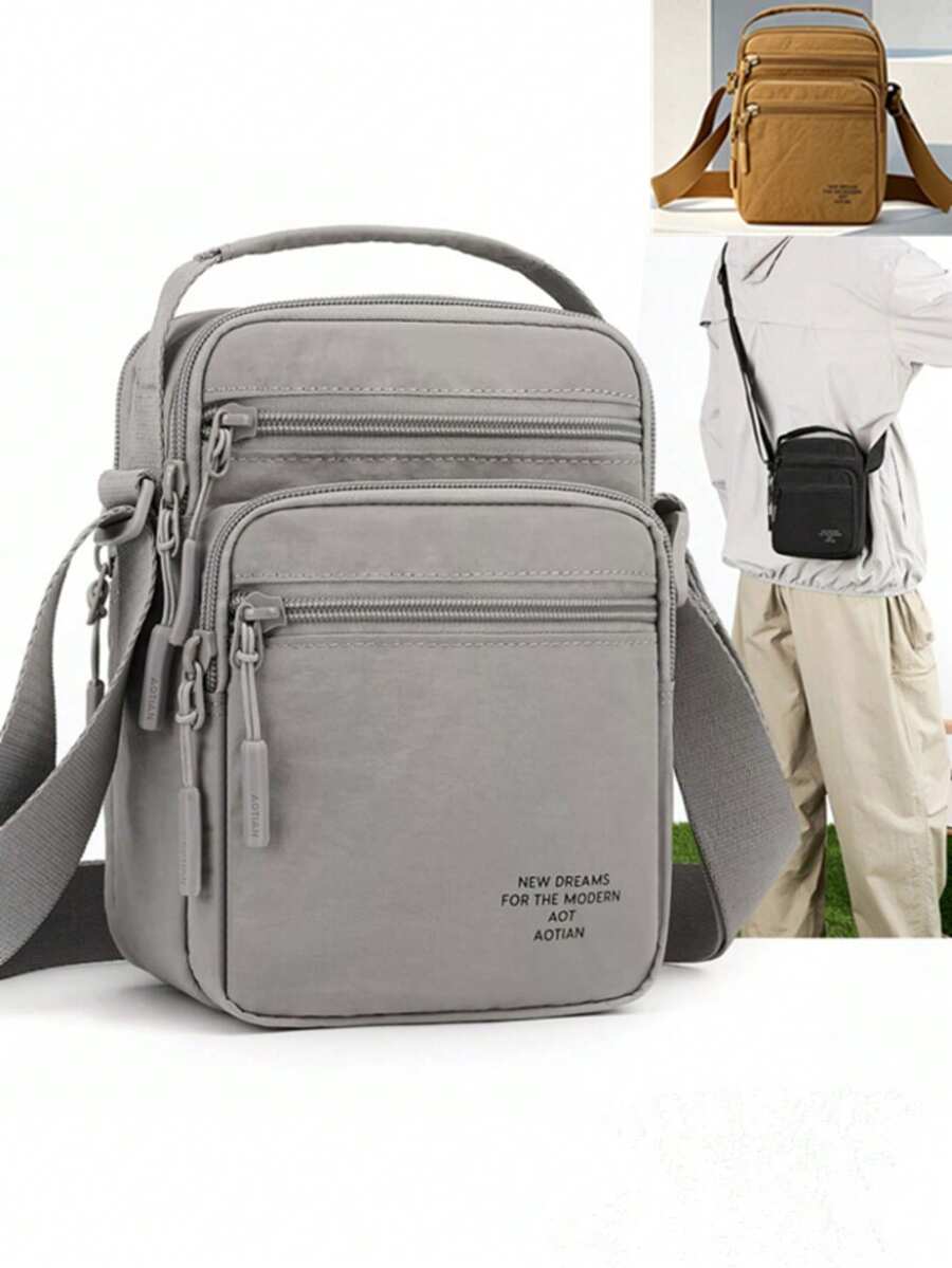 New Versatile Multi-Pocket Men's Shoulder Crossbody Bag - Multicolor - View 1