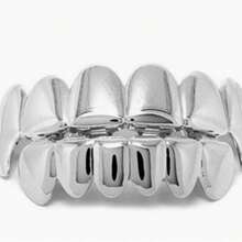 1 buah HIPHOP Hip Hop Teeth Grillz Gigi Tajam Berlapis Emas Dekorasi Gigi - MultiWarna - View 8