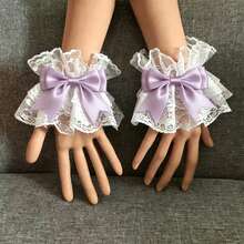 1 Pair Women's Lace Bow Arm Sleeves, Lace Arm Warmers, Multi-Color Bow Arm Sleeves For Gothic Lolita Outfit - Bell Sleeves With Bow - View 5