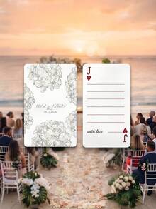 Personalized Floral Custom Playing Cards Set (54 Cards) With Metal Gift Box, Custom Name & Date Keepsake, Wedding Guestbook Alternative And Reception Party Game, Fun Family Tabletop Entertainment, Ideal Anniversary Gift For Newlyweds, Friends And Family - Multicolor 1 - View 10